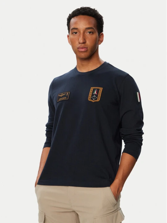 Zdjęcie produktu Aeronautica Militare Longsleeve 262TS2568UJ00703 Granatowy Regular Fit