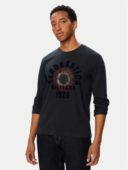 Zdjęcie produktu Aeronautica Militare Longsleeve 262TS2570UJ00641 Granatowy Regular Fit