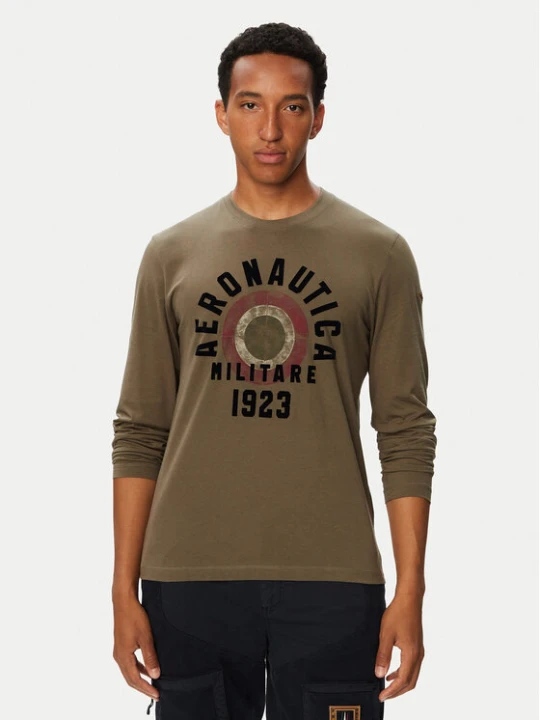 Zdjęcie produktu Aeronautica Militare Longsleeve 262TS2570UJ00641 Khaki Regular Fit