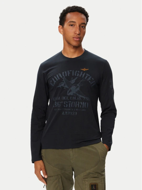 Zdjęcie produktu Aeronautica Militare Longsleeve 262TS2584UJ00750 Granatowy Regular Fit