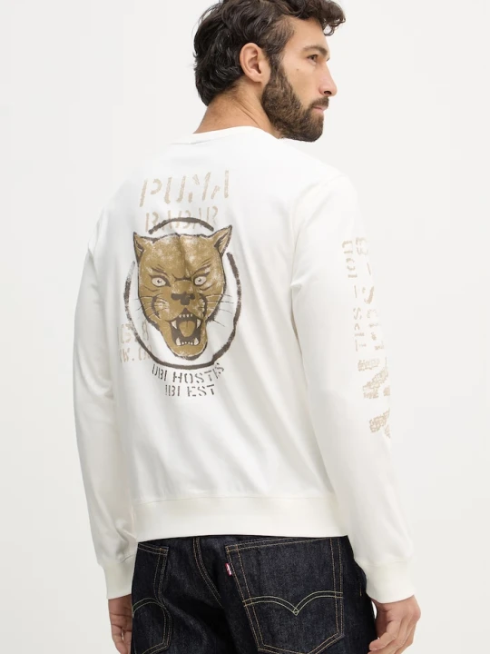 Zdjęcie produktu Aeronautica Militare longsleeve bawełniany beżowy