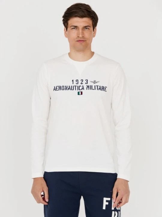 Zdjęcie produktu AERONAUTICA MILITARE Longsleeve biały męski, Rozmiar S