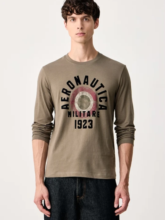 Zdjęcie produktu Aeronautica Militare longsleeve męski bawełniany zielony