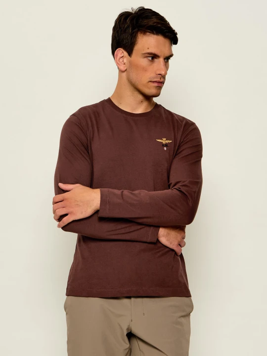 Zdjęcie produktu Aeronautica Militare Longsleeve | Regular Fit brązowy