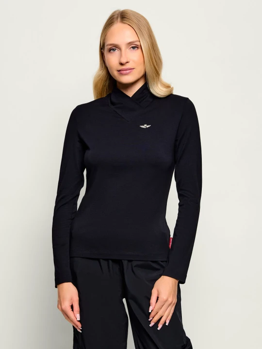 Zdjęcie produktu Aeronautica Militare Półgolf | Slim Fit czarny