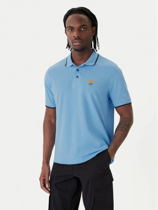 Zdjęcie produktu Aeronautica Militare Polo 261PO1308UP00082 Niebieski Regular Fit