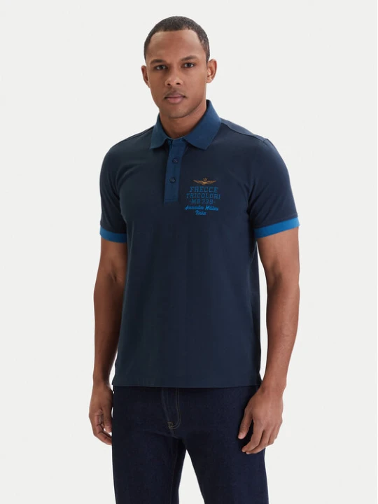 Zdjęcie produktu Aeronautica Militare Polo 261PO1908UP00191 Granatowy Slim Fit