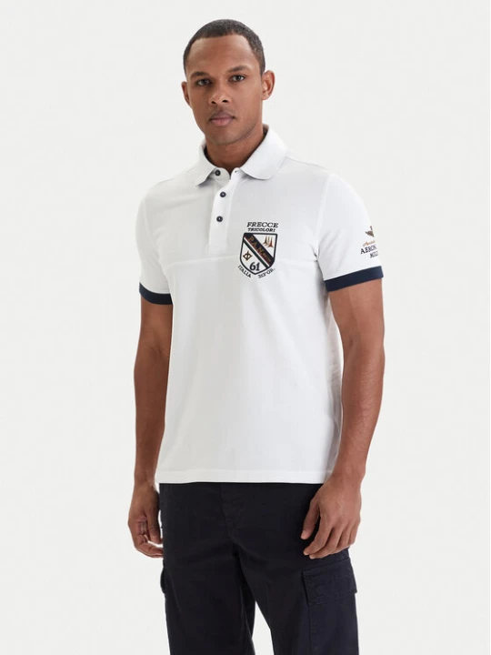 Zdjęcie produktu Aeronautica Militare Polo 261PO1915UP00191 Biały Regular Fit