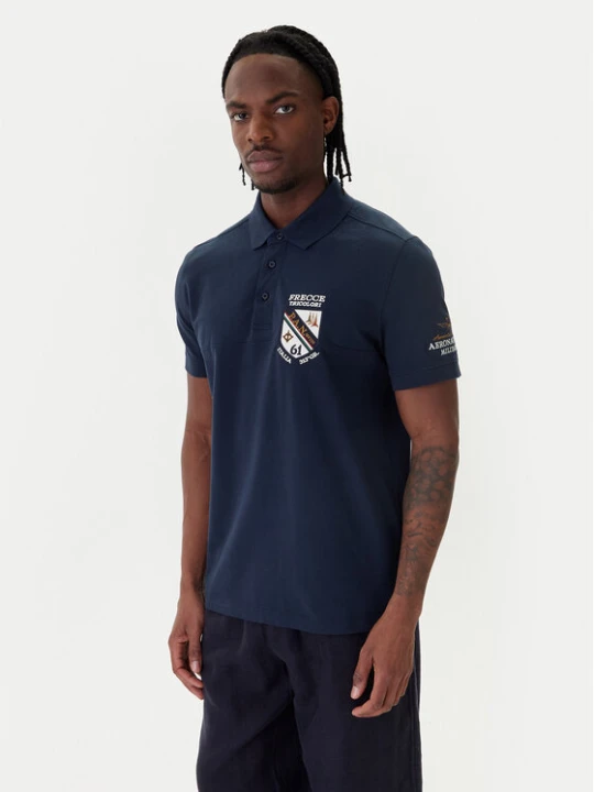 Zdjęcie produktu Aeronautica Militare Polo 261PO1915UP00191 Granatowy Regular Fit