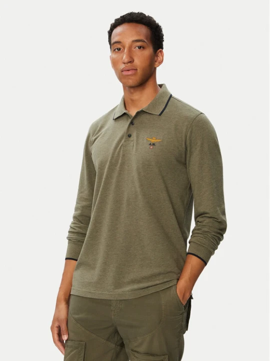 Zdjęcie produktu Aeronautica Militare Polo 262PO1653UP00082 Zielony Regular Fit