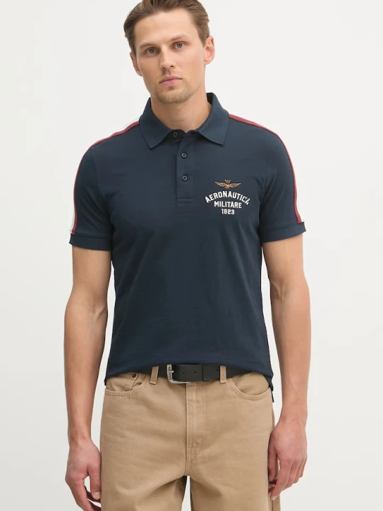 Zdjęcie produktu Aeronautica Militare polo bawełniane granatowy