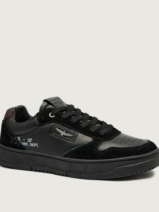 Zdjęcie produktu Aeronautica Militare Skórzane sneakersy czarny