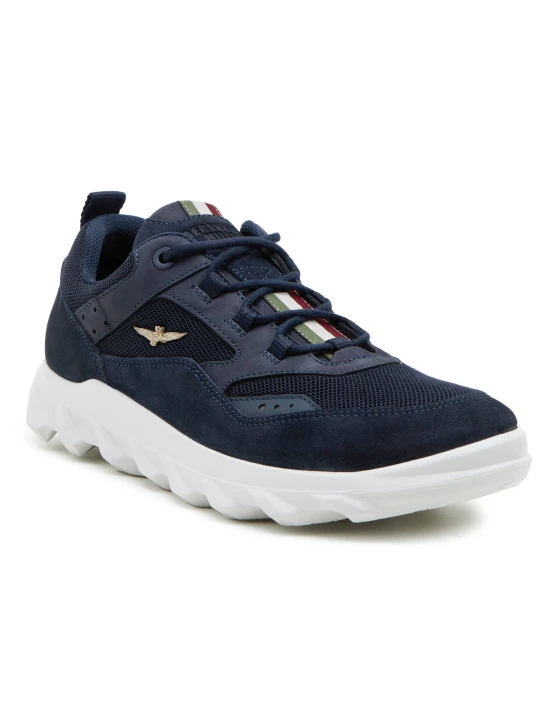 Zdjęcie produktu Aeronautica Militare Skórzane sneakersy granatowy