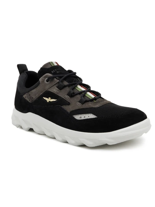 Zdjęcie produktu Aeronautica Militare Skórzane sneakersy czarny