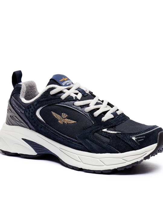 Zdjęcie produktu Aeronautica Militare Sneakersy | z dodatkiem skóry granatowy