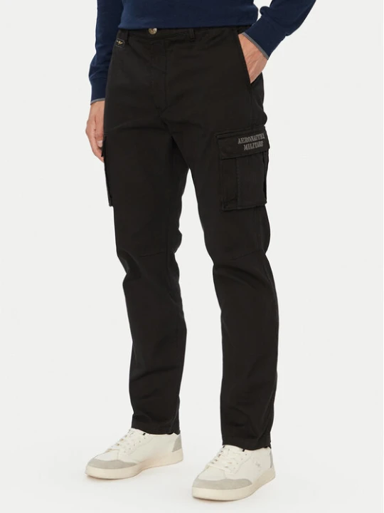 Zdjęcie produktu Aeronautica Militare Spodnie cargo 262PA1329UCT02443 Czarny Regular Fit