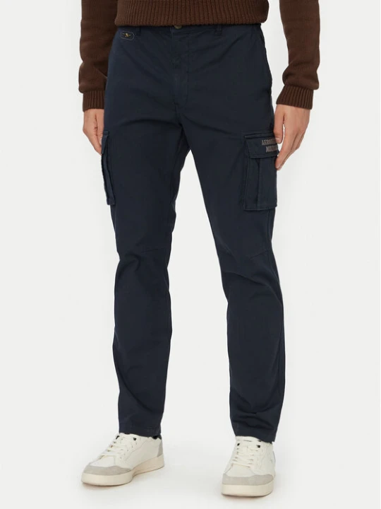 Zdjęcie produktu Aeronautica Militare Spodnie cargo 262PA1329UCT02443 Granatowy Regular Fit