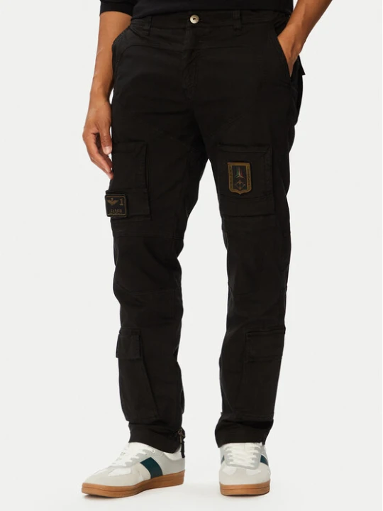 Zdjęcie produktu Aeronautica Militare Spodnie cargo 262PA1387UCT01493 Czarny Regular Fit