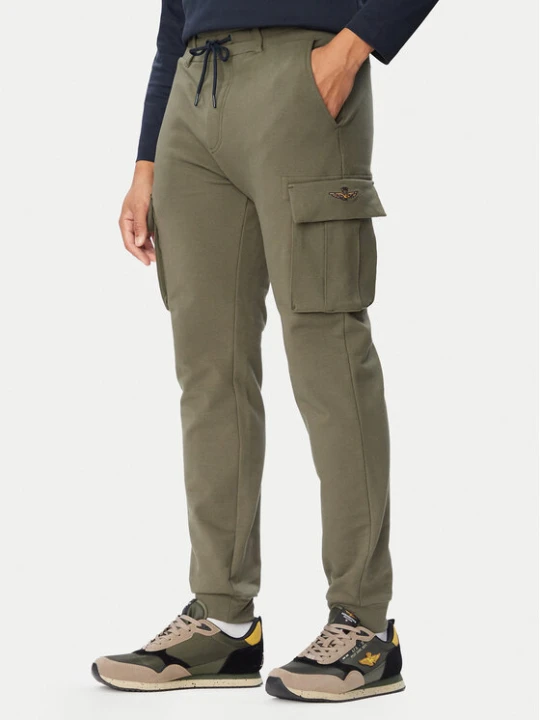 Zdjęcie produktu Aeronautica Militare Spodnie dresowe 262PF1020UF00662 Khaki Regular Fit