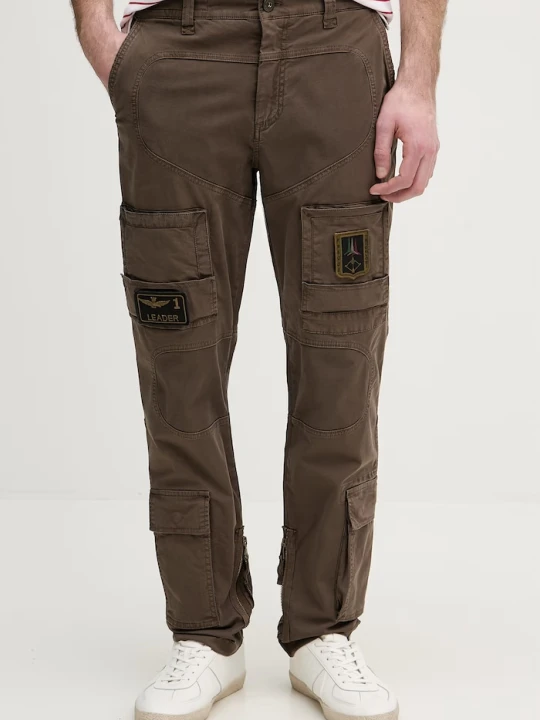Zdjęcie produktu Aeronautica Militare spodnie męskie brązowy