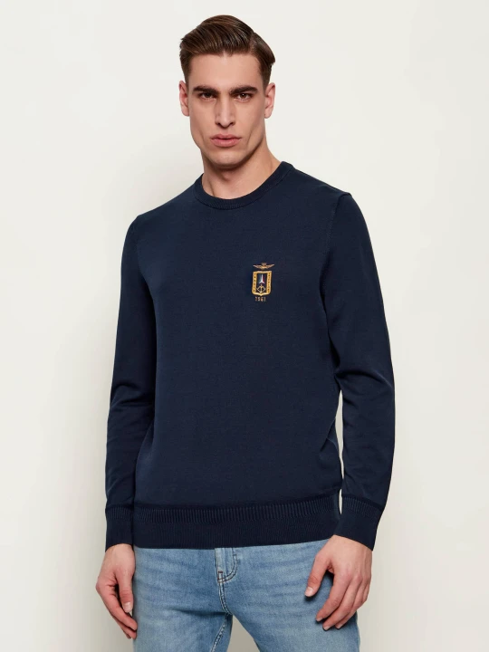 Zdjęcie produktu Aeronautica Militare Sweter | Regular Fit granatowy