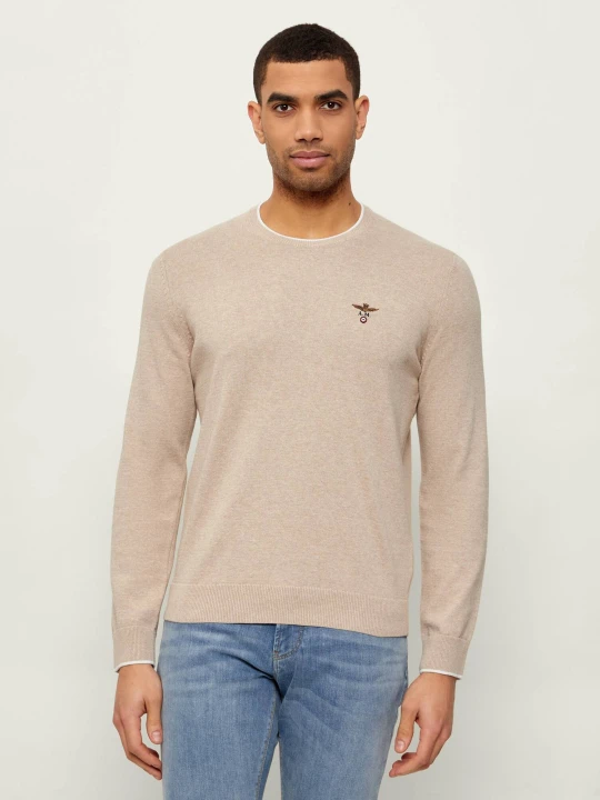 Zdjęcie produktu Aeronautica Militare Sweter | Regular Fit beżowy