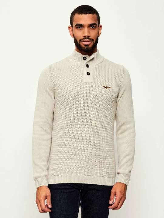 Zdjęcie produktu Aeronautica Militare Sweter | Regular Fit beżowy