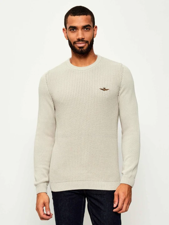 Zdjęcie produktu Aeronautica Militare Sweter | Regular Fit beżowy