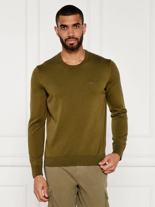Zdjęcie produktu Aeronautica Militare Sweter | Regular Fit oliwkowy
