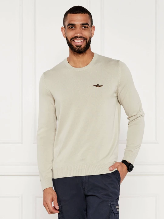 Zdjęcie produktu Aeronautica Militare Sweter | Regular Fit beżowy