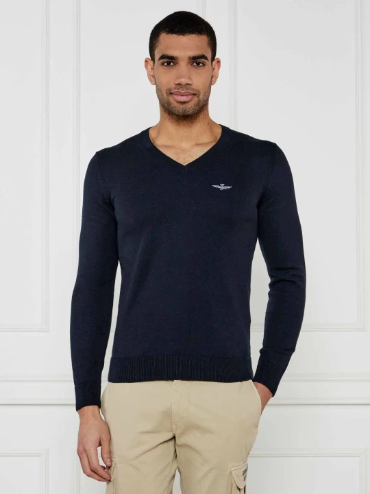 Zdjęcie produktu Aeronautica Militare Sweter | Regular Fit granatowy