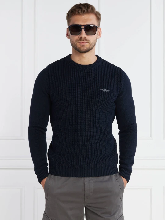 Zdjęcie produktu Aeronautica Militare Sweter | Regular Fit granatowy