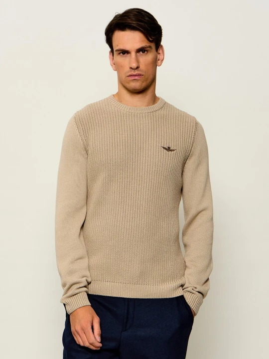 Zdjęcie produktu Aeronautica Militare Sweter | Regular Fit beżowy