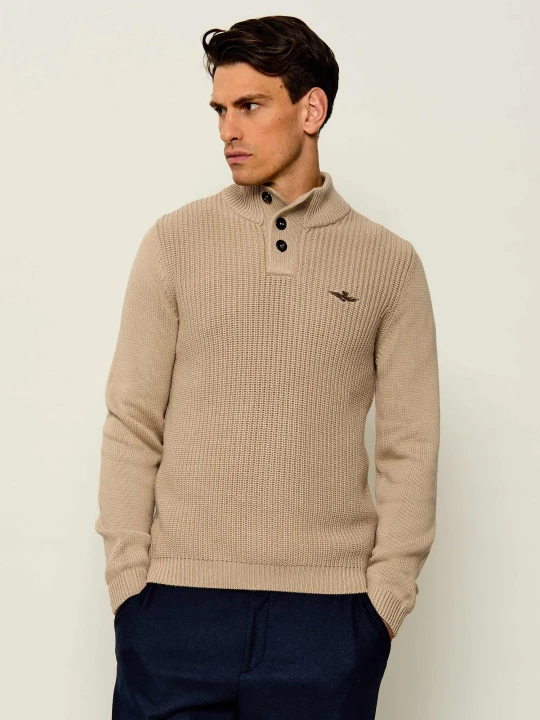 Zdjęcie produktu Aeronautica Militare Sweter | Regular Fit beżowy