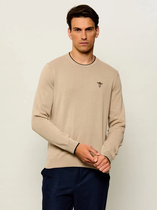 Zdjęcie produktu Aeronautica Militare Sweter | Regular Fit beżowy