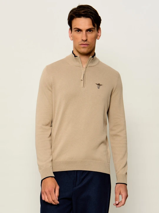 Zdjęcie produktu Aeronautica Militare Sweter | Regular Fit beżowy