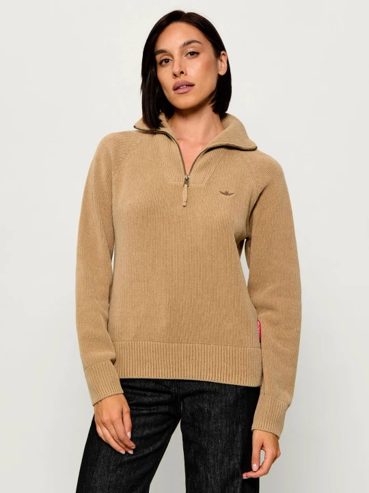 Zdjęcie produktu Aeronautica Militare Sweter | Regular Fit beżowy