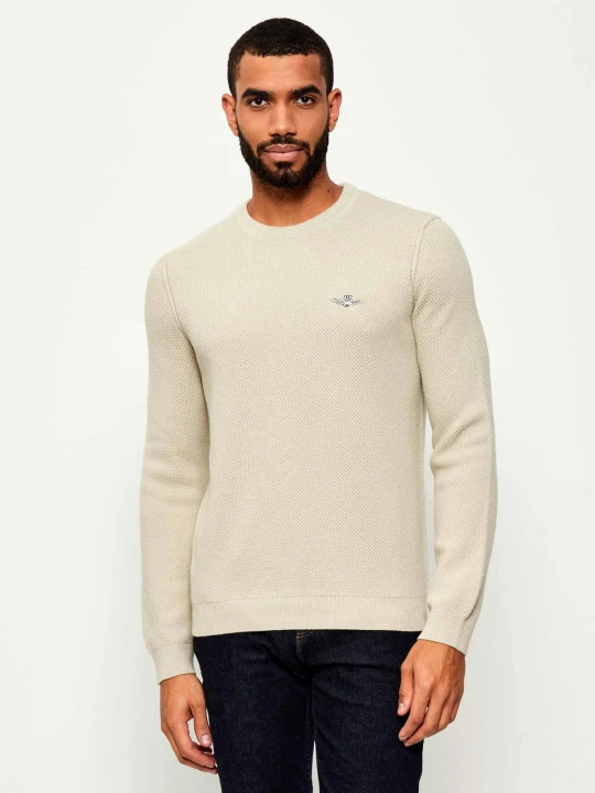 Zdjęcie produktu Aeronautica Militare Sweter | Regular Fit | z dodatkiem wełny beżowy