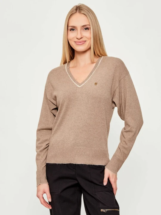 Zdjęcie produktu Aeronautica Militare Sweter | Regular Fit | z dodatkiem wełny i kaszmiru beżowy