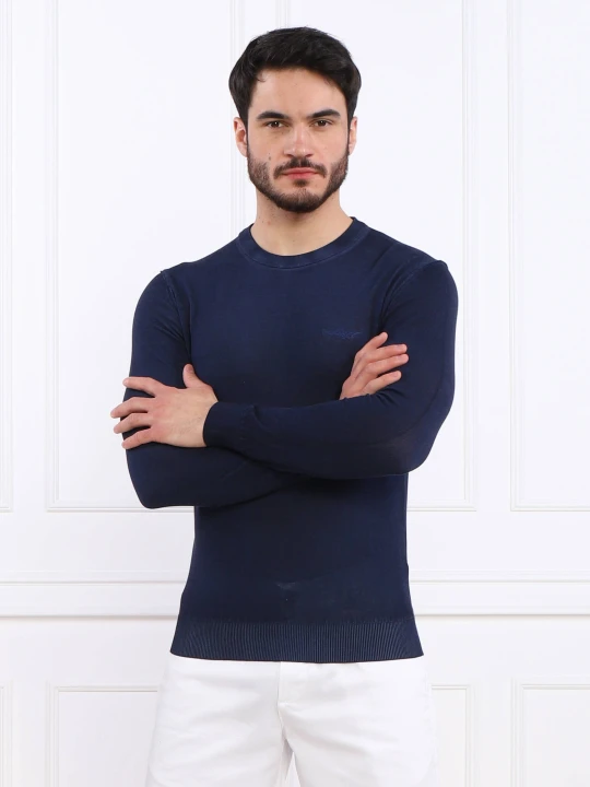 Zdjęcie produktu Aeronautica Militare Sweter | Slim Fit granatowy