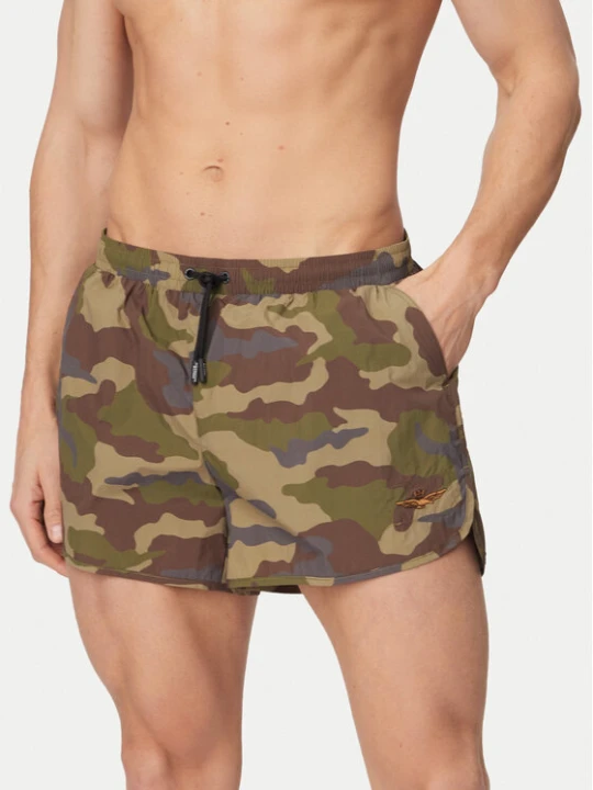 Zdjęcie produktu Aeronautica Militare Szorty kąpielowe 261BW0231UCT04312 Zielony ciemny Regular Fit