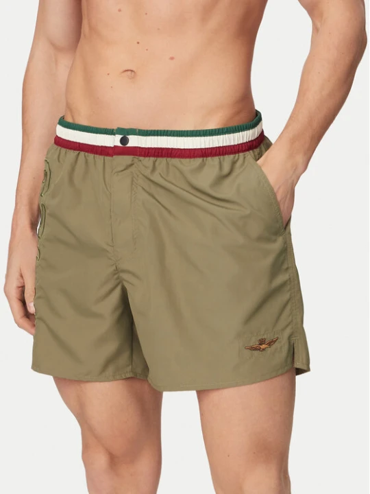 Zdjęcie produktu Aeronautica Militare Szorty kąpielowe 261BW0233UCT02967 Zielony Regular Fit