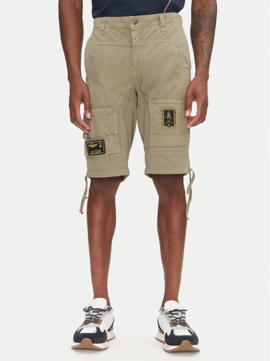 Zdjęcie produktu Aeronautica Militare Szorty materiałowe 251BE041CT1122 Khaki Regular Fit