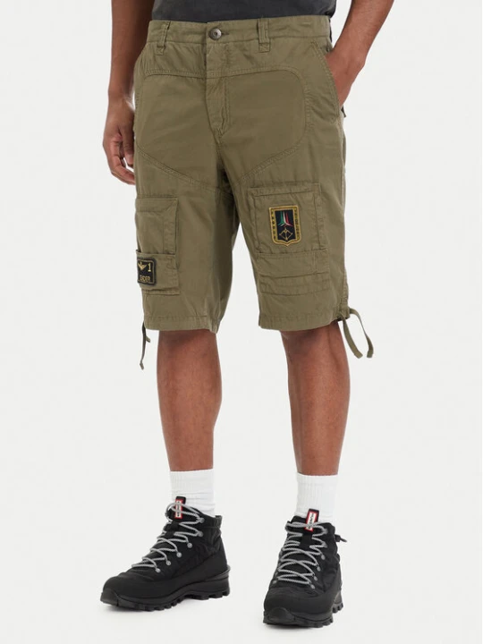 Zdjęcie produktu Aeronautica Militare Szorty materiałowe 261BE0041UCT01122 Zielony Regular Fit