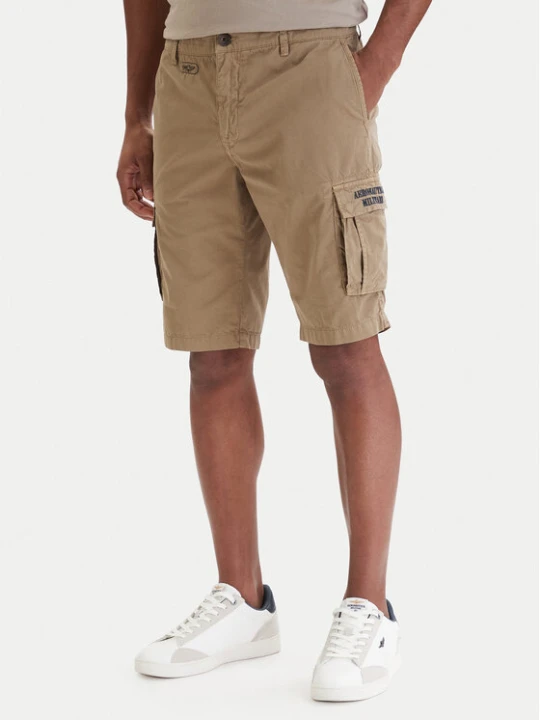 Zdjęcie produktu Aeronautica Militare Szorty materiałowe 261BE0066UCT01122 Beżowy Regular Fit