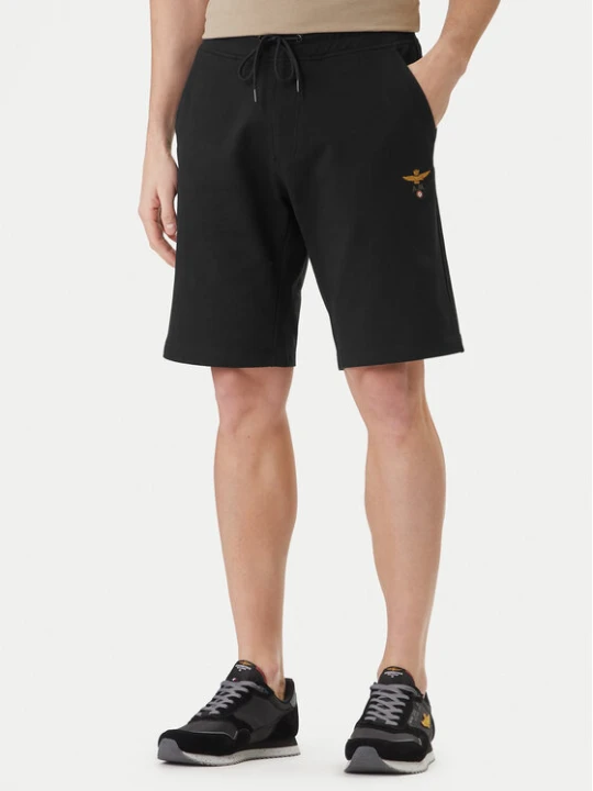 Zdjęcie produktu Aeronautica Militare Szorty sportowe 261BF0032UF00674 Czarny Regular Fit