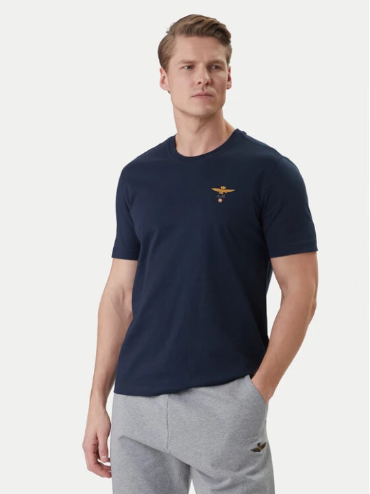 Zdjęcie produktu Aeronautica Militare T-Shirt 261TS1580UJ00372 Granatowy Regular Fit