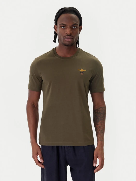 Zdjęcie produktu Aeronautica Militare T-Shirt 261TS1580UJ00372 Zielony Regular Fit