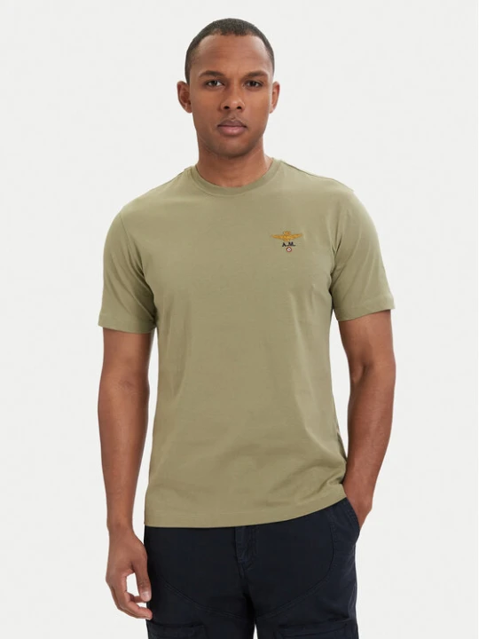Zdjęcie produktu Aeronautica Militare T-Shirt 261TS1580UJ00372 Zielony Regular Fit
