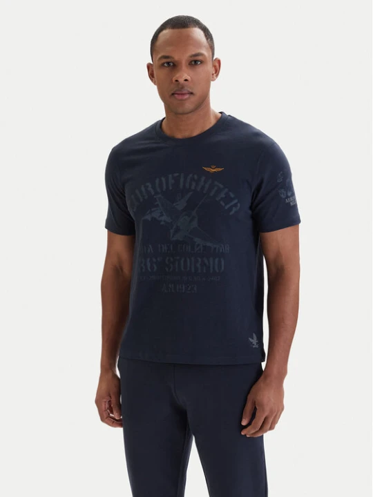 Zdjęcie produktu Aeronautica Militare T-Shirt 261TS2525UJ00686 Granatowy Regular Fit